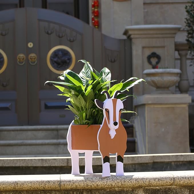 Goat Gifts for Goat Lovers,Goat Planter Plant Pot,Cute Flower Pots for Garden Decoration,Christmas or Birthday Gifts for Women,Plant Container Holder for Outdoor Indoor Small Goat