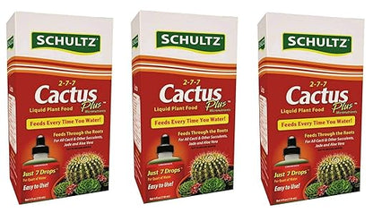 Schultz Cactus Plus 2-7-7 Liquid Plant Food, 4-Ounce, 3 Pack
