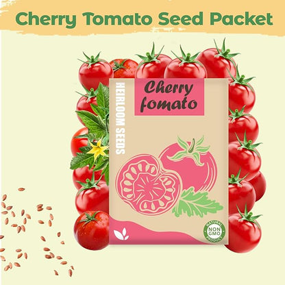 Tiny Tim Cherry Tomato Seed Pod Kit, 8-Pods Hydroponic Refill Pack, Compatible with AeroGarden and All Indoor Gardens, Includes Grow Sponges, Plant Food, Grow Anything Seed Pod Kit, 8-POD