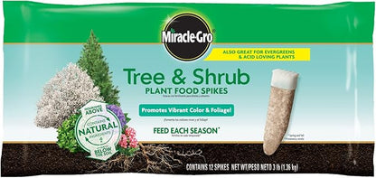 Miracle-GRO Tree & Shrub Plant Food Spikes, 12 Spikes (2-Pack)
