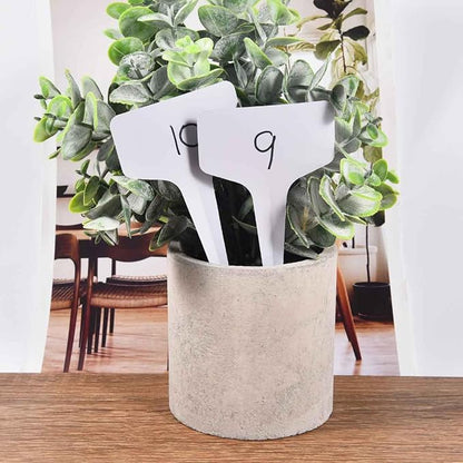 WSSROGY 120 Pcs T-Type Plastic Garden Plant Labels Tags Markers with Marker Pens for Outdoor Plants Name