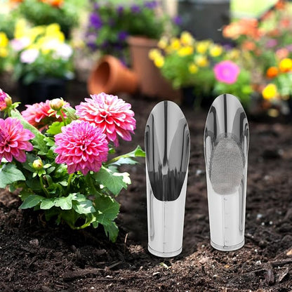 2Pcs Stainless Steel Garden Shovel and Soil Sifter Set for Planting, Portable Soil Scoop and Sifter for Bonsai, and Vegetable Gardening