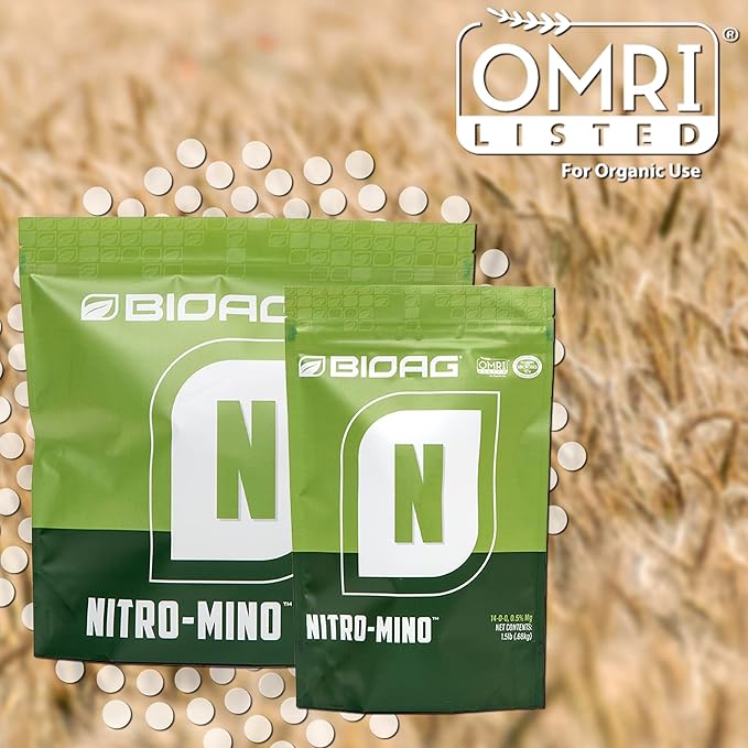 BioAg Nitro-Mino Organic Nitrogen Fertilizer, Amino Acids Nitrogen Magnesium (7 oz)
