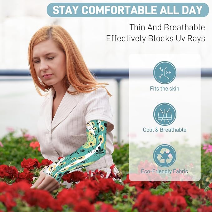 Gardening Sleeves for Women Farm Sun Protection Thorn Proof Cooling Arm Sleeves to Cover Arms for Garden Sports