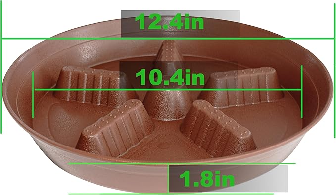 4 Pack Plant Saucer 12 inch, 8 10 14 17 inch, Plant Stand Plastic Plant Saucers for Indoors Outdoor, Heavy Duty Flower Saucers for Potted Plants, Pot Saucers for Plants, Grow Bags Saucers