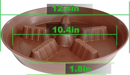 4 Pack Plant Saucer 12 inch, 8 10 14 17 inch, Plant Stand Plastic Plant Saucers for Indoors Outdoor, Heavy Duty Flower Saucers for Potted Plants, Pot Saucers for Plants, Grow Bags Saucers
