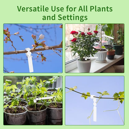 240Pcs Plant Tags, Tree Tags Plastic Wrap Around Hanging Plant Labels Adjustable Tree Markers Signs for Plant & Garden Nursery (White)