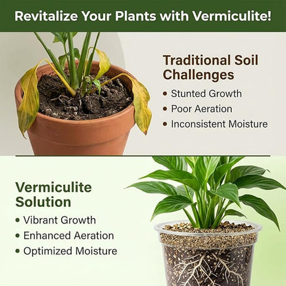 Sukh 29OZ Vermiculite - Organic Vermiculite for Gardening Plants Fine Horticultural Soil Amendments Bulk Additive Perfect Potted and Garden Professional Grade 1-3mm
