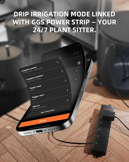 Spider Farmer GGS 3 in 1 Soil Sensor Pro 3Pcs, EC Moisture Temp Meter Tester with RJ12 Support Smart APP Control for Garden Indoor Grow Tent Room