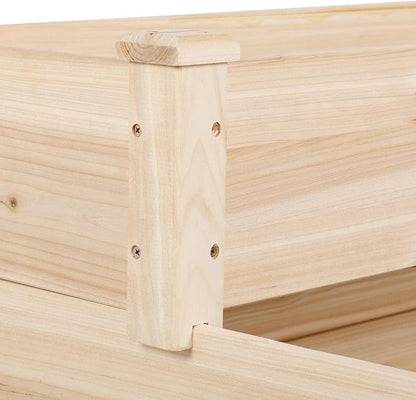 Topeakmart 3 Tier Raised Garden Bed Wood Garden Box Wooden Vegetables/Flower/Herb Elevated Garden Planter Boxes Outdoor, Wood