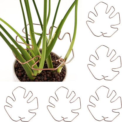 6PCS Plant Stem Support, Copper Monstera Plant Support, Unique Designed Stable Plant Support Stakes for Plants Stabilizer, Turtle Shell Bamboo Clamp Set for Outdoor & Indoor Plants Thriving Growth