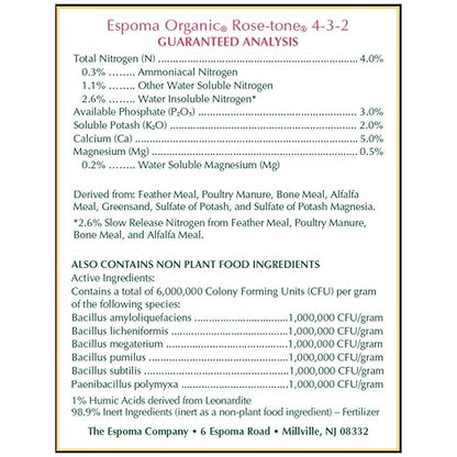 Espoma RT4 4-Pound Rose-Tone 4-3-2 Plant Food - 5 Pack