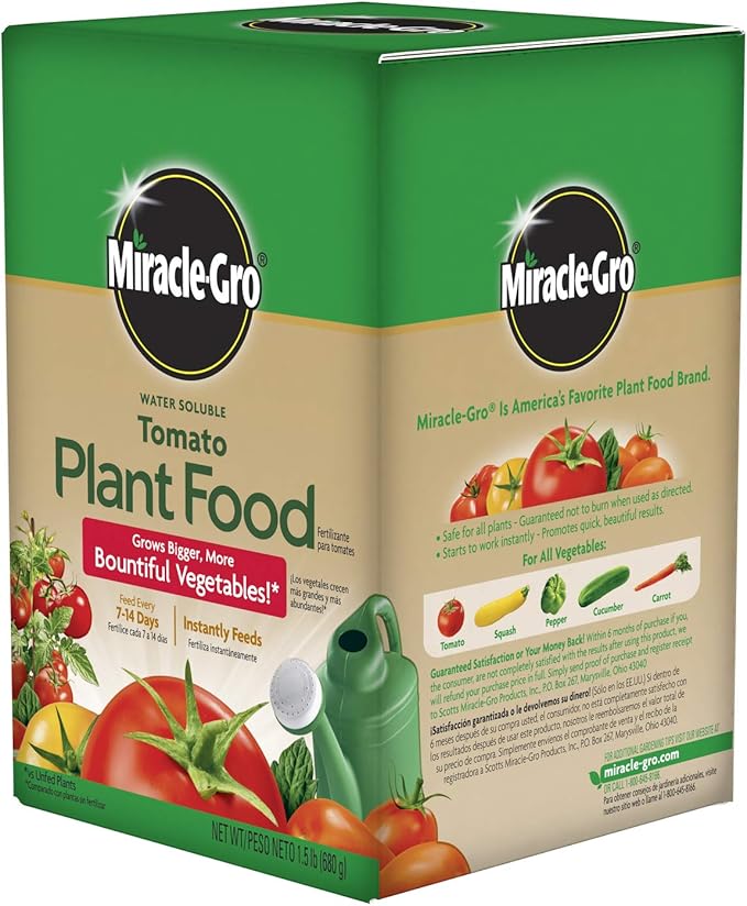Miracle-Gro 2000422 Tomato Plant Food Tomato Fertilizer (6 Pack), 1.5 lb