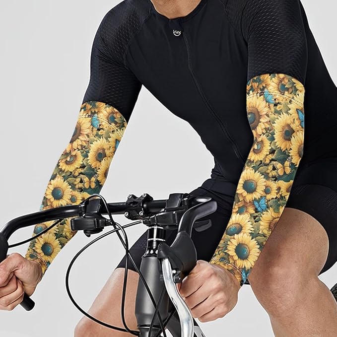 Binienty Unisex Arm Sleeves for Driving, Golf, Cycling, Sports, UV Protector Cooling Arm Sleeves Cover