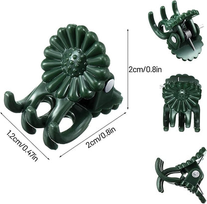 Jetec 120 Pieces Plant Support, Include 18 Inch Wood Plant Stake, Plant Clips, Garden Plants Bamboo Stake Craft Floral Picks Orchid Clips, Green