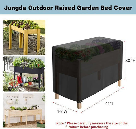 Outdoor Raised Garden Bed Cover for Winter (Only Cover),Waterproof Raised Planter Boxes Stand Covers - 41x16x30 inch