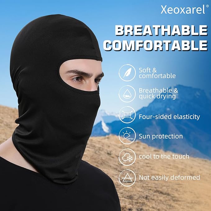 Xeoxarel 6 Pack Balaclava Ski Mask for Men/Women, Full Face Cover