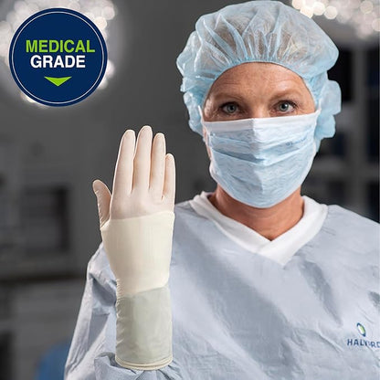 HALYARD Micro Surgical Glove, Neoprene, 5.9 mil Thick, Powder Free, Sterile, Cream