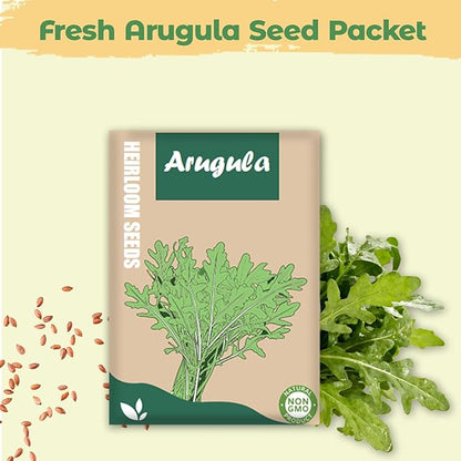 8-Pod Arugula Seed Pod Kit for Aerogarden, Includes Arugula Seeds - Universal Hydroponic Pods Indoor Gardening Supplies (8-Pod)