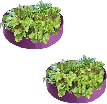 Firlar 2 Pack Fabric Raised Garden Bed, 50 Gallon Grow Bag Planting Bed Round Raised Planter Garden Bed Bag Planter Container for Plants, Herb, Flowers and Vegetables