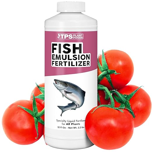 Fish Emulsion Fertilizer – Liquid Organic Fish Emulsion Fertilizer for Plants & Vegetables, 32 oz