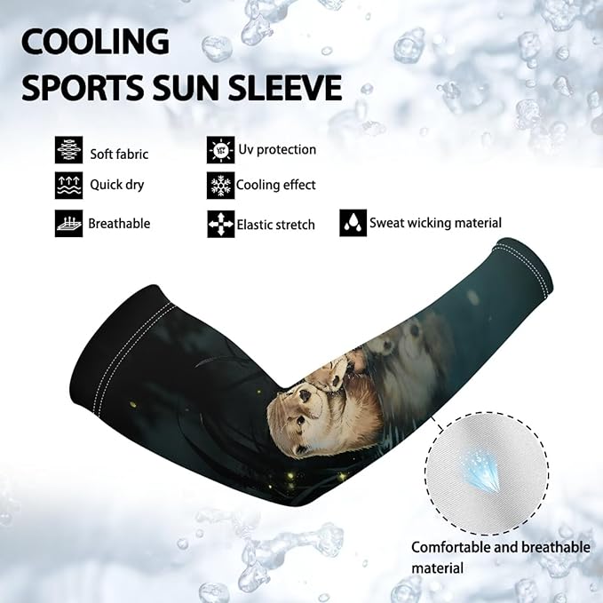 Binienty Unisex Arm Sleeves for Driving, Golf, Cycling, Sports, UV Protector Cooling Arm Sleeves Cover