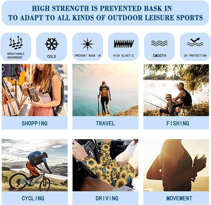 Binienty Unisex Arm Sleeves for Driving, Golf, Cycling, Sports, UV Protector Cooling Arm Sleeves Cover