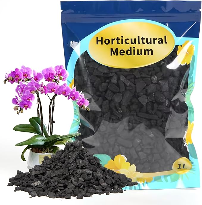 Horticulture Charcoal for Plants 1qt, Activated Hardwood Charcoal as Soil Amendment for Bonsai, Succulent, Terrarium Supplies, Indoor Plant Potting Soil
