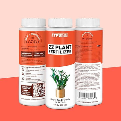 ZZ Plant Fertilizer for All Zamioculcas Plants, Liquid Plant Food 8 oz (250mL)