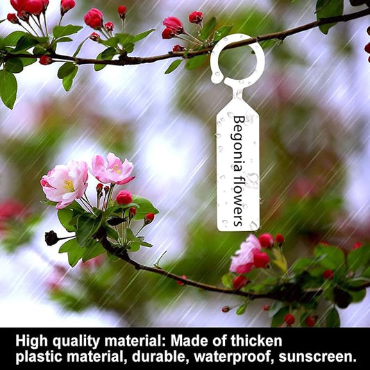 Plant Labels 100 Pcs Plastic Hanging Labels for Plant Tree Nursery Seedling Tags Stakes Markers Reusable(White)