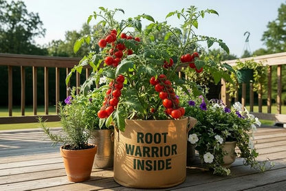 Air Prunes Roots in Container-Grown Plants. Set of 5. Large. Prevents Root Rot and Overwatering. Stronger, Healthier Plants. Indoor. Outdoor. Reusable.