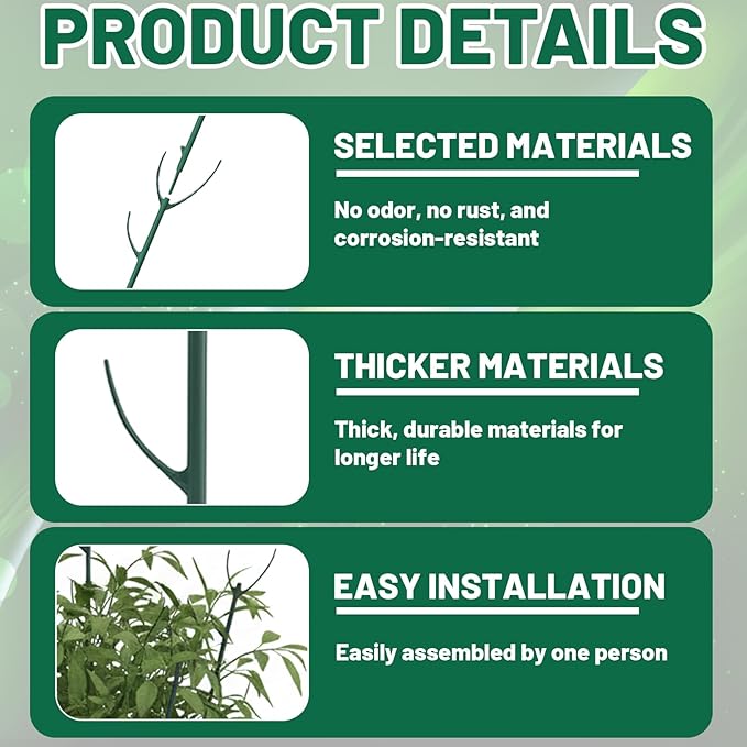 10PCS Monstera Plant Support Set, Plant Stakes for Indoor Plants, Plant Support, Suitable for Support Climbing Plants, Stabilize Potted and Plant Pile Decoration