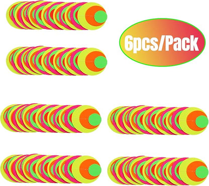 108feet Paper UV Round Dot Neon Garland Blacklight Reactive Glow in The Dark Party Supplies Streamers Glow Fluorescent Hanging Circle Dots Banners for Wedding Birthday Neon Party Decorations