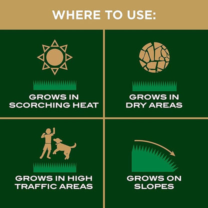 Scotts EZ Seed Patch & Repair Tall Fescue Lawns Combination Mulch, Grass Seed and Fertilizer for Bare Spots and Repair, Grows Anywhere, 3.75 lb, Brown