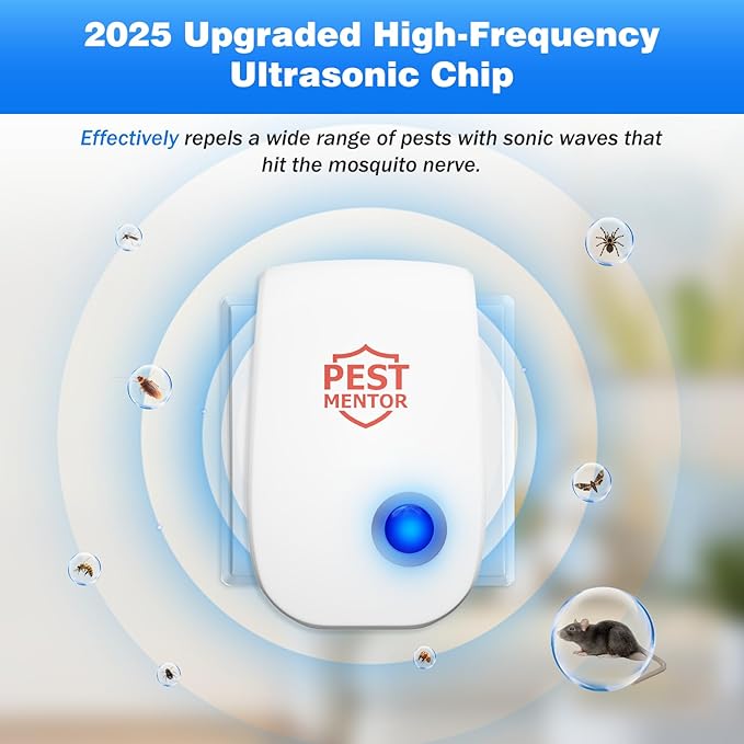 Ultrasonic Pest Repellent-10 Packs, Pest Control Insect Repeller for Bugs, Mouse, Mosquito, Roach, Rodent, Spider, Family Friendly Pest Control for Home Office Kitchen