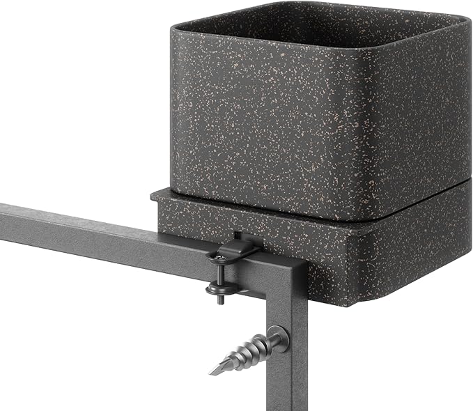 Umbra Cubiko Wall Planter with 4 Lightweight and Durable Pots (Black)