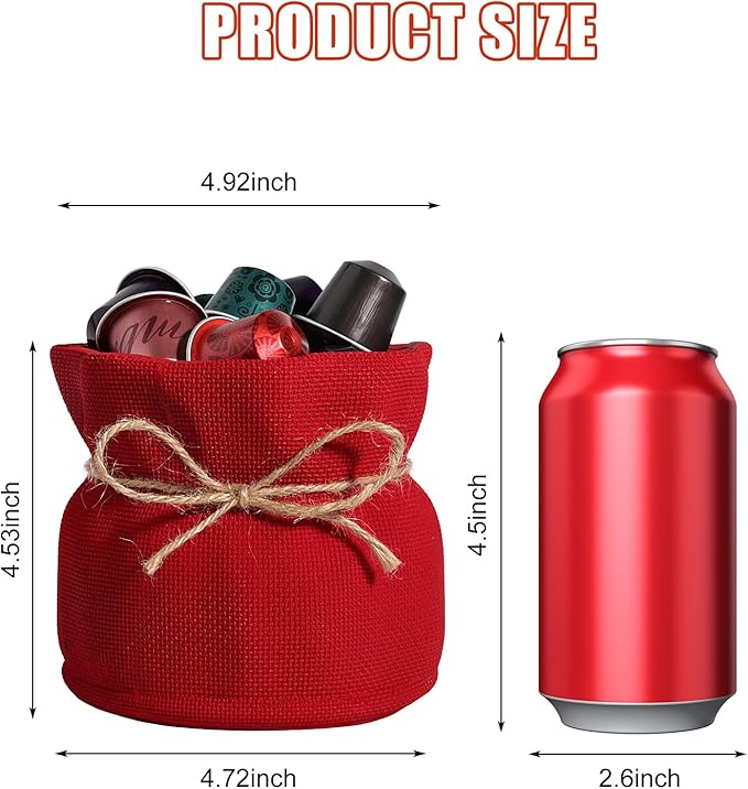 Succulent Pots Flower Pots for Indoor Plants Cute Plant Pots Candy Bowl for Office Key Holder Bowl Farmhouse Table Decor (Red)