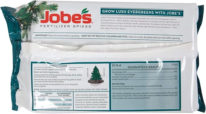 Jobe's 01661 Evergreen Fertilizer Spikes, 15, Brown - 1 Pack, 1661161220-n