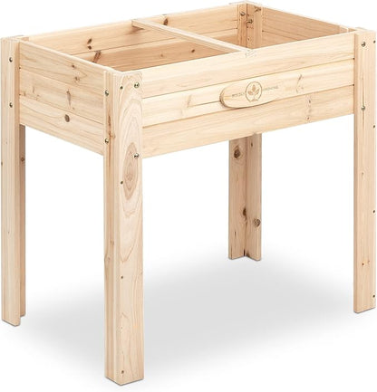 Boldly Growing Cedar Raised Planter Box with Legs – Elevated Wood Raised Garden Bed Kit – Grow Herbs and Vegetables Outdoors – Naturally Rot-Resistant - Unmatched Strength Lasts Years (31x20)