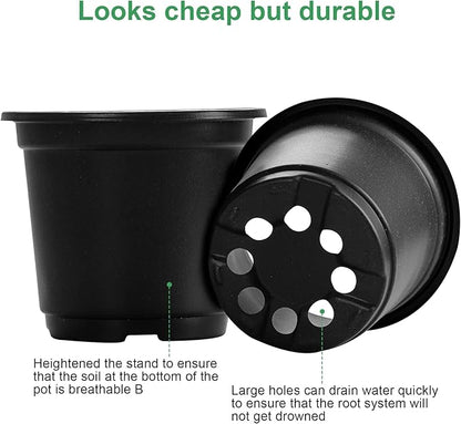 MIXC Plant Nursery Pots with Humidity Dome 4" Soft Transparent Plastic Gardening Pot Planting Containers Cups Planter Small Starter Seed Starting Trays for Seedling with 10pcs Plant Labels，30 Sets…