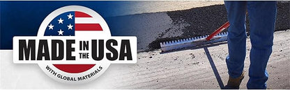 MARSHALLTOWN Asphalt Lute Rake, Plain 36 Inch Blade, 72 Inch Aluminum Handle, T Connector, Made in the USA, RED700031C