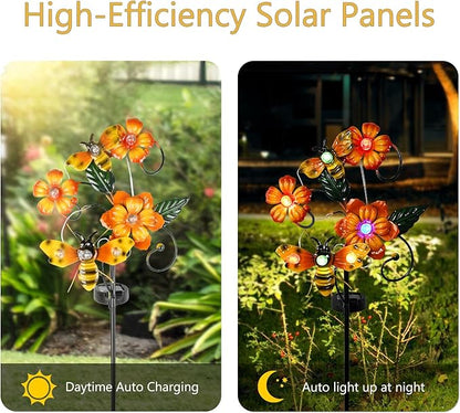 Solar Lights Outdoor Waterproof Garden Decor, Butterfly Solar Lawn Lights, Butterfly Solar Stake Lights for Courtyard Decoration, Garden Gifts for Women