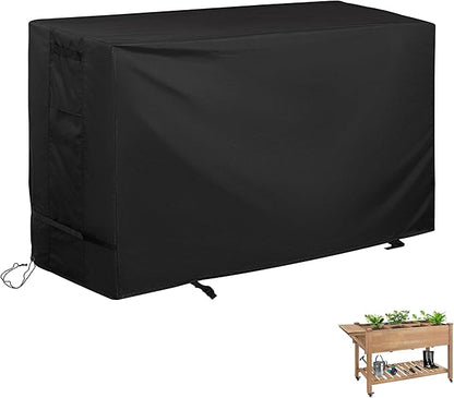 Outdoor Raised Garden Bed Cover for 55.5x24x32in Raised Garden Bed, Outdoor Planter Box Stand Cover for Mobile Elevated Wood Planter/Planting Bed-Waterproof All Weather Protection