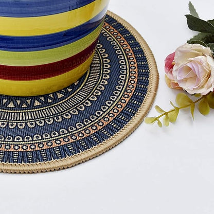 K KILIPES 6pcs 8.5" Round Plant Coaster Mat for Gardening Indoor Outdoor Flower Pots Pad Non Slip Plant Mats for House Plants