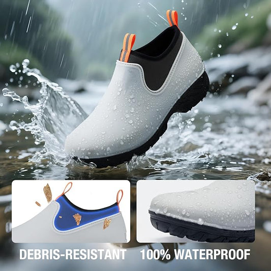 HISEA Women's Ankle Rain Boots Waterproof Rubber Garden Shoes Outdoor