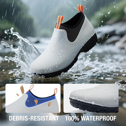 HISEA Women's Ankle Rain Boots Waterproof Rubber Garden Shoes Outdoor