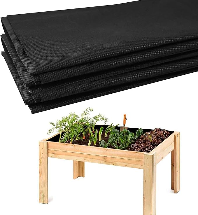 63 X 114 Inch Raised Garden Bed Liner, Non Woven Fabric Plant Liners for Large Veg Trough, Replacement Felt Window Box Liners, Fits Most Indoor/Outdoor Flower Pots