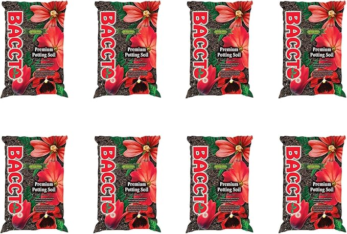 Michigan Peat General All Purpose Premium Potting Soil with Perlite for Indoor Outdoor Pots, Planters, and Raised Bed Gardening, 25 Pounds (8 Pack)