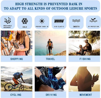 Binienty Unisex Arm Sleeves for Driving, Golf, Cycling, Sports, UV Protector Cooling Arm Sleeves Cover