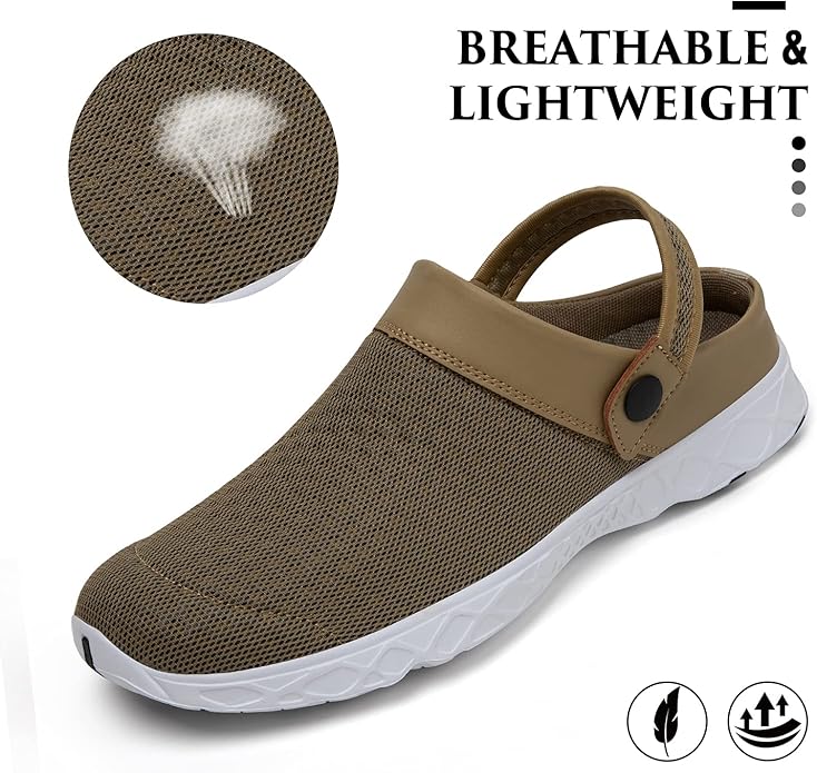 SAGUARO Men's Women's Quick Dry Garden Shoes Lightweight Breathable Gardening Clog Water Shoes Mesh Sandals for Sports Outdoor Beach Pool Exercise